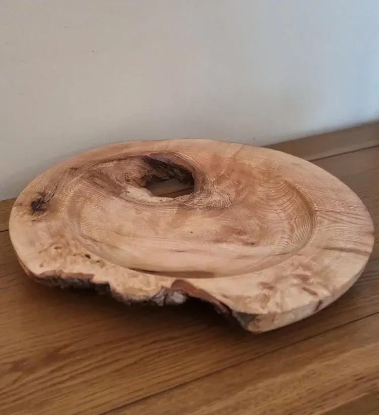 Hand-turned wooden bowl