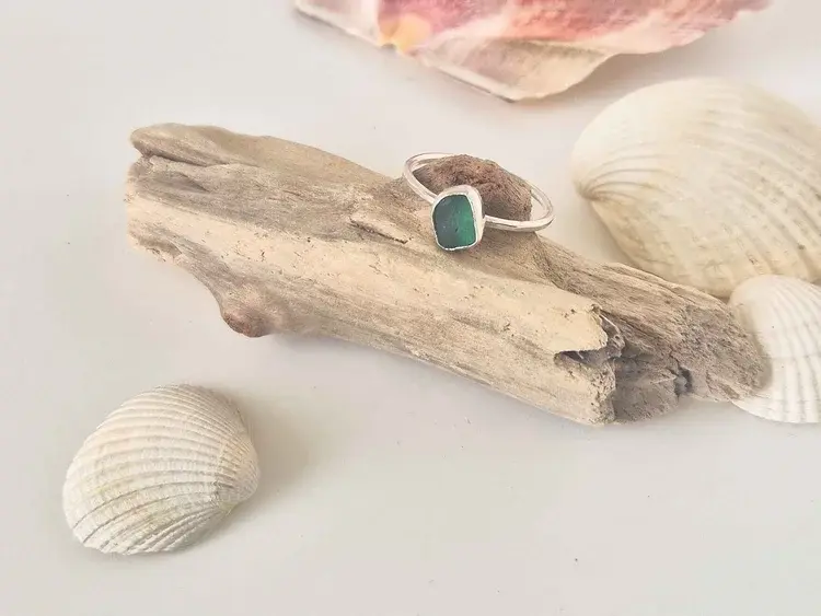 Silver and turquoise ring, handmade jewellery